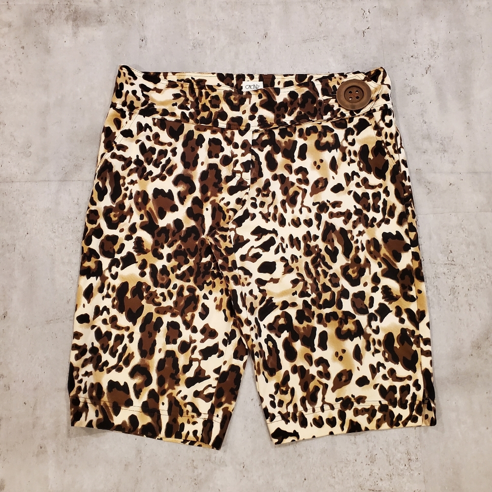 Cache Animal Print Bermuda Shorts Women's Size 8